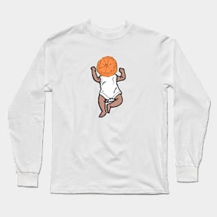 The Baby with Half an Orange for a Head Long Sleeve T-Shirt